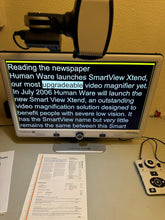 Load image into Gallery viewer, DaVinci PRO HD/OCR Desktop Portable Video Magnifier with 24" LCD FULL PAGE Text-to-Speech and Self Viewing w/ 1 Year warranty