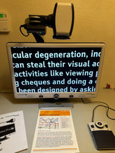 Load image into Gallery viewer, DaVinci PRO HD/OCR Desktop Portable Video Magnifier with 24" LCD FULL PAGE Text-to-Speech and Self Viewing w/ 1 Year warranty