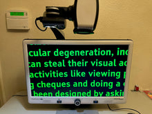 Load image into Gallery viewer, DaVinci PRO HD/OCR Desktop Portable Video Magnifier with 24" LCD FULL PAGE Text-to-Speech and Self Viewing w/ 1 Year warranty
