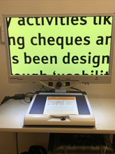 Load image into Gallery viewer, Enhanced Vision Merlin Ultra 24" LCD on FLEX ARM Low Vision Video Magnifier 70X