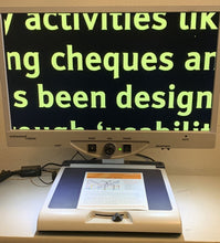 Load image into Gallery viewer, Enhanced Vision Merlin Ultra 24" LCD on FLEX ARM Low Vision Video Magnifier 70X