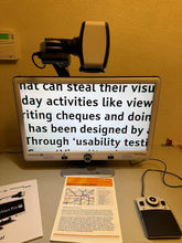 Load image into Gallery viewer, DaVinci PRO HD/OCR Desktop Portable Video Magnifier with 24" LCD FULL PAGE Text-to-Speech and Self Viewing w/ 1 Year warranty