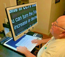 Load image into Gallery viewer, Enhanced Vision Merlin Elite HD (720p) with 24" LCD Desktop Low Vision Magnifier + Partial Page OCR READER