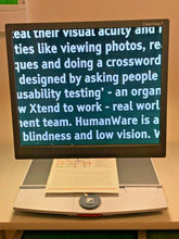 Load image into Gallery viewer, OPTELEC Color Clearview 19" LCD on Flex Arm Low Vision Video Magnifier REFURB