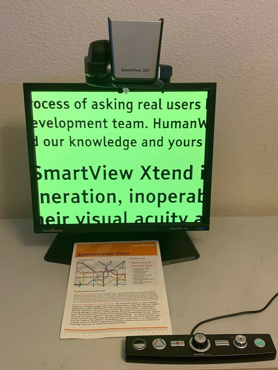 HumanWare Smartview 360 Portable Low Vision Video Magnifier Self Viewe