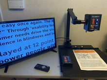 Load image into Gallery viewer, Clarity 30" Flex Arm Low Vision Video Magnifier NEW 24" LED Large XY Table Case