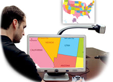 Load image into Gallery viewer, DaVinci Pro HD/OCR Desktop Portable Video Magnifier with 24" LCD- Full Page Text-to-Speech and Self Viewing