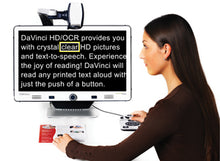 Load image into Gallery viewer, DaVinci Pro HD/OCR Desktop Portable Video Magnifier with 24" LCD- Full Page Text-to-Speech and Self Viewing