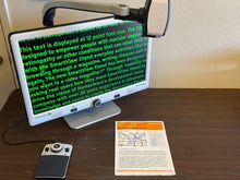 Load image into Gallery viewer, DaVinci HD OCR Desktop Portable Video Magnifier with 24" LCD Text-to-Speech and Self Viewing