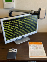 Load image into Gallery viewer, DaVinci HD OCR Desktop Portable Video Magnifier with 24" LCD Text-to-Speech and Self Viewing