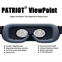 Load image into Gallery viewer, Patriot ViewPoint Head Gear Wearable Portable Low Vision Magnification System & OCR Speech Capable with 1 Year Warranty
