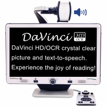 Load image into Gallery viewer, DaVinci Pro HD/OCR Desktop Portable Video Magnifier with 24&quot; LCD- Full Page Text-to-Speech and Self Viewing
