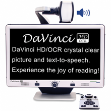 Load image into Gallery viewer, DaVinci Pro HD/OCR Desktop Portable Video Magnifier with 24" LCD- Full Page Text-to-Speech and Self Viewing