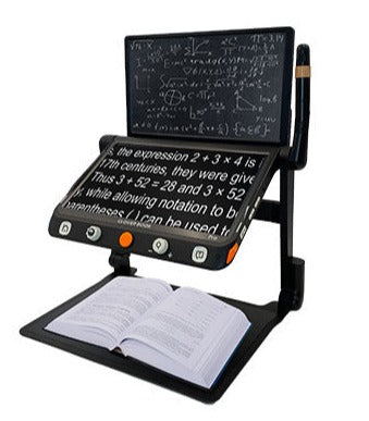Clover Book Pro A foldable, portable touchscreen magnifier with OCR & distance camera with a 1 Year warranty