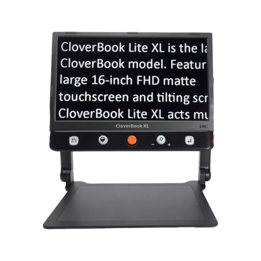 Clover Book Lite XL - A foldable, portable touchscreen magnifier with a 1 Year warranty