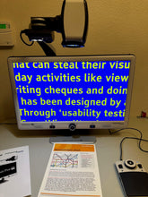 Load image into Gallery viewer, DaVinci PRO HD/OCR Desktop Portable Video Magnifier with 24&quot; LCD FULL PAGE Text-to-Speech and Self Viewing
