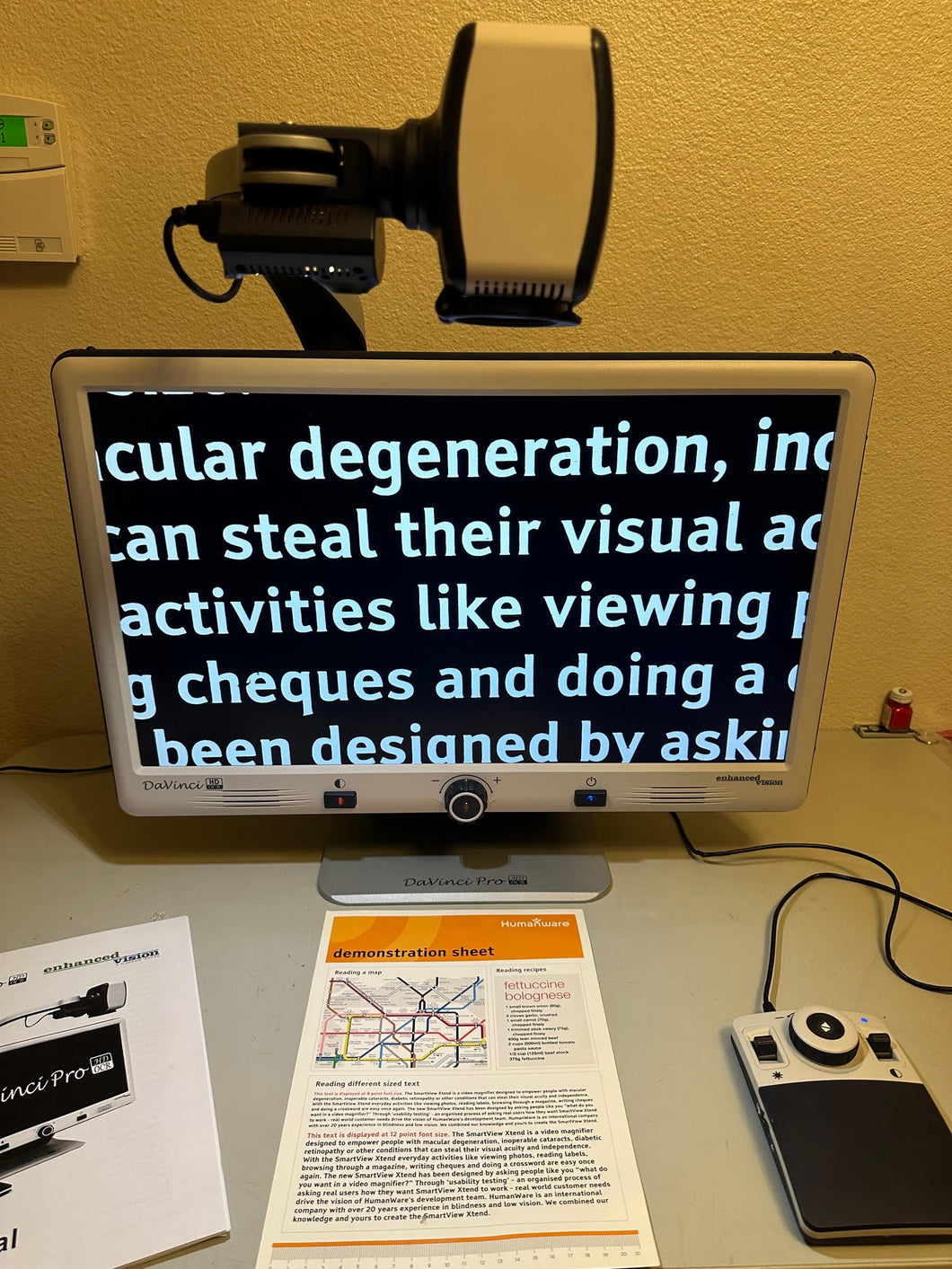 Magnifier Technology DaVinci PRO HD/OCR Desktop Portable Video Magnifier with 24
