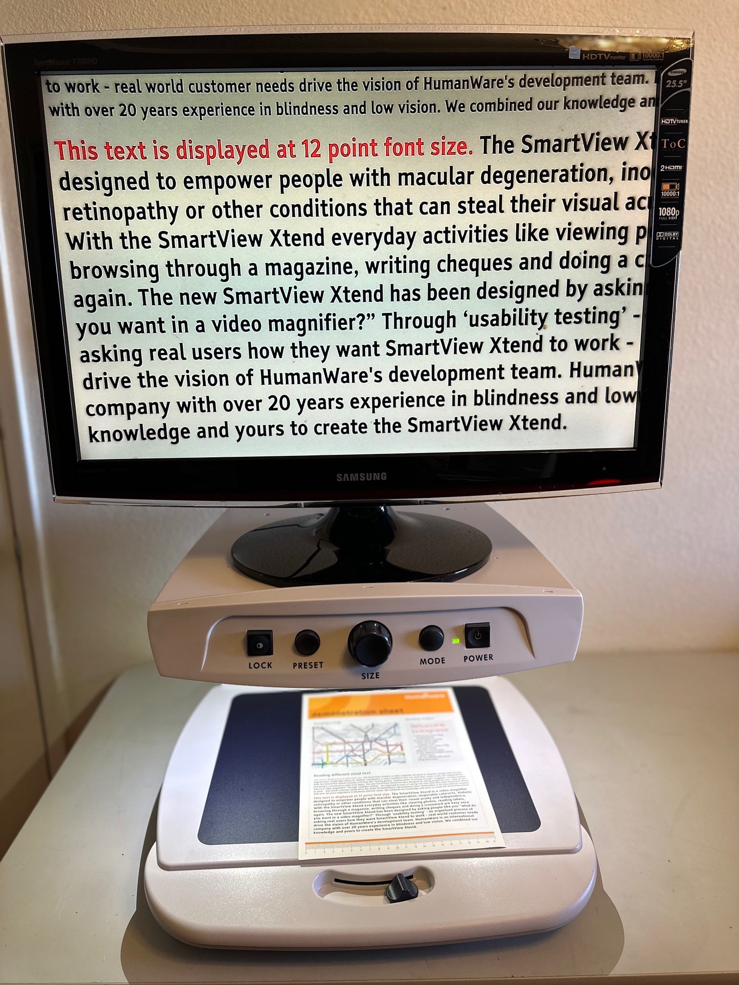 Magnifier Compouter Movie Merlin HD Basic Desktop Video Magnifier with 24