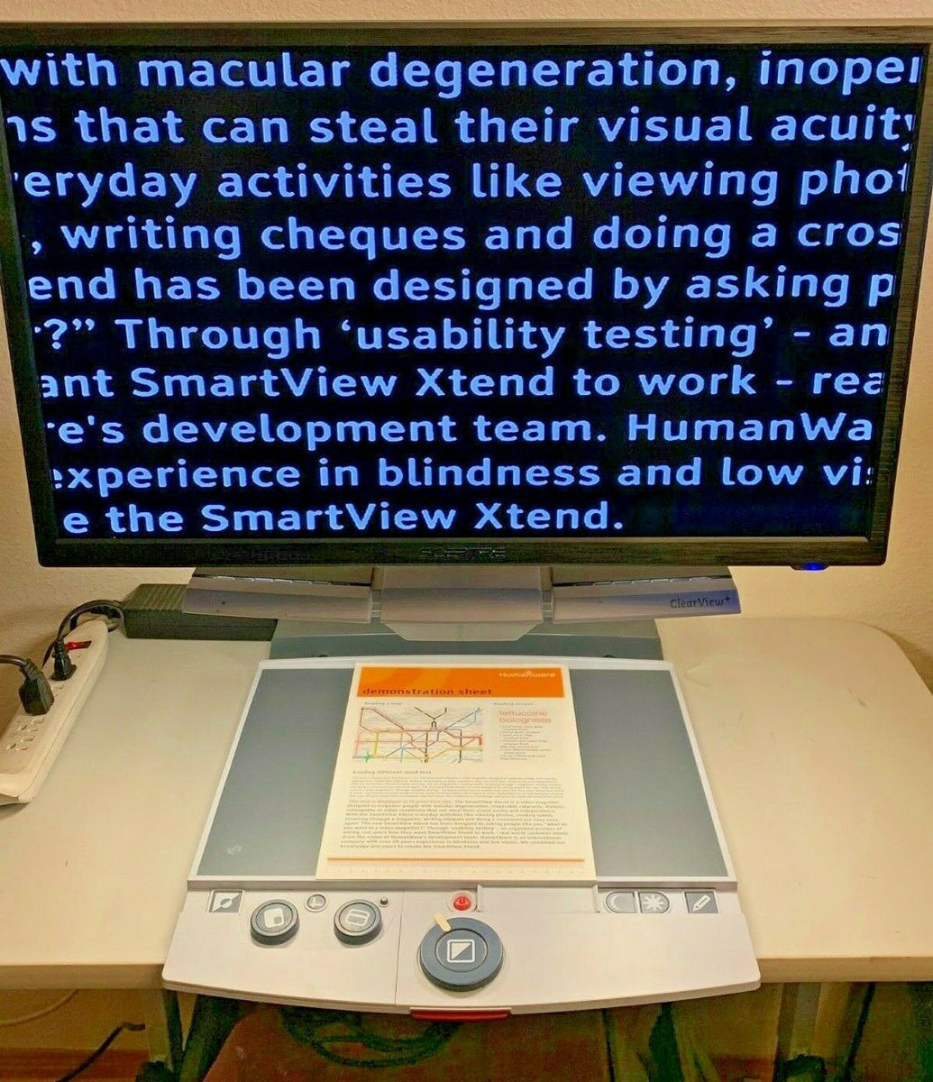 OPTELEC Clearview Plus EASY Low Vision Video Magnifier + 22