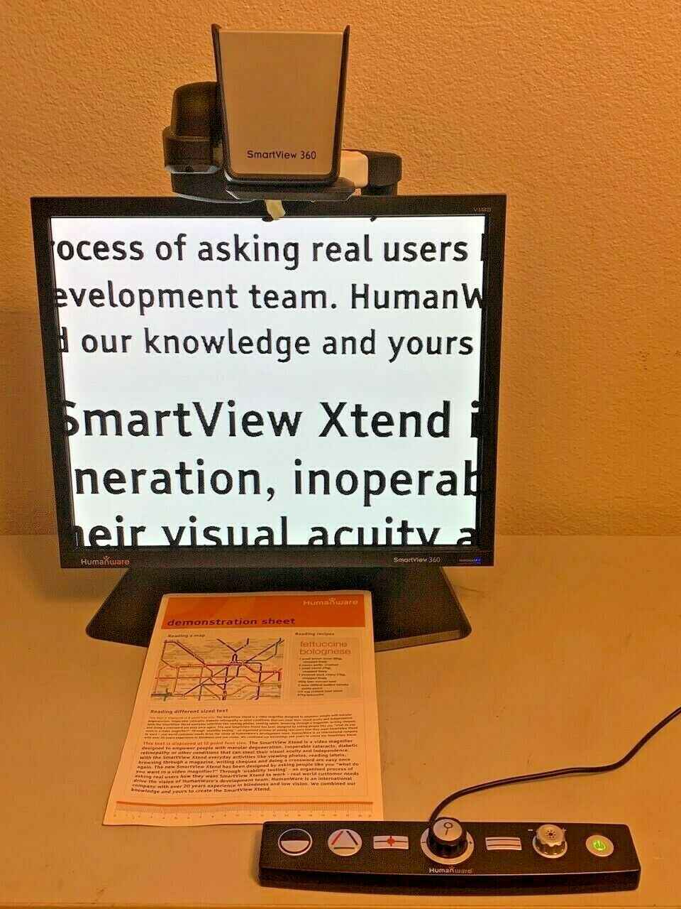 HumanWare Smartview 360 Portable Low Vision Video Magnifier Self Viewer Acrobat