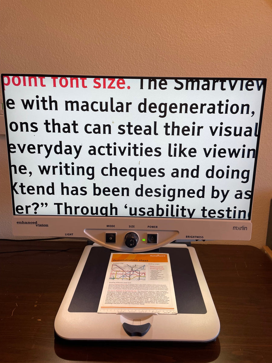 Magnifier Technology Merlin Elite Ultra HD Desktop Video Magnifier with Ultra Thin 22
